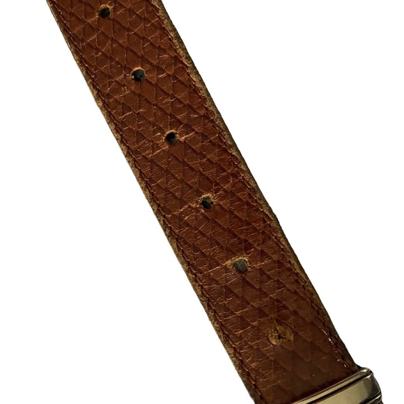 Italian designer Nanni leather and brass belt - Picture 9 of 10